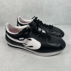 4Hunnid Shoes Mens Size 8 Black The Flame YG Logo Lace Up Casual Sneakers